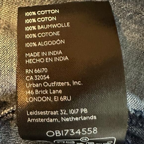 Free People Denim Dreams Midi Dress in 70s Blue Size XS Jean Jumper Retro - Picture 12 of 15